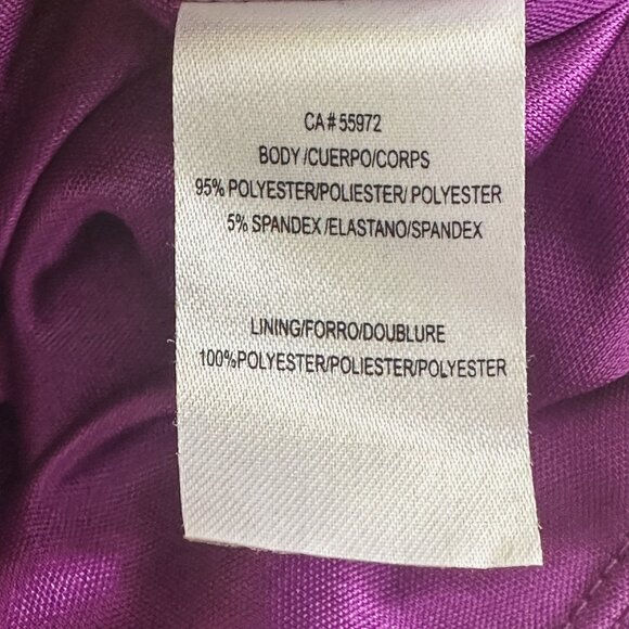 Laundry by Shelli Segal Purple Halter Dress with Embellished Waist - Size 8 - Picture 7 of 7